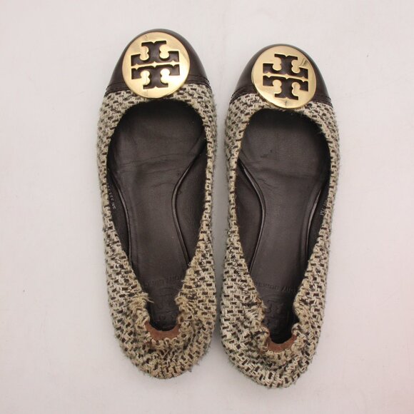 Tory Burch Serena Women's Size US 7 M Tweed Slip On Flat Ballet Shoes - Picture 9 of 11